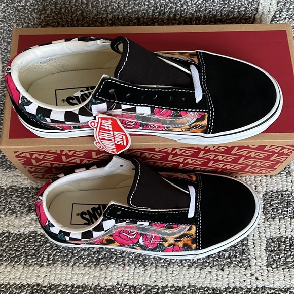 Vans Old Skool Rose/Animal Check True White Multi WMNS - Picture 3 of 16